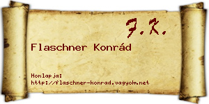 Flaschner Konrád névjegykártya