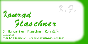 konrad flaschner business card